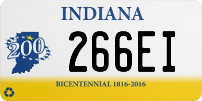 IN license plate 266EI