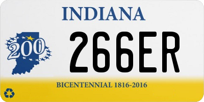 IN license plate 266ER