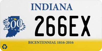 IN license plate 266EX