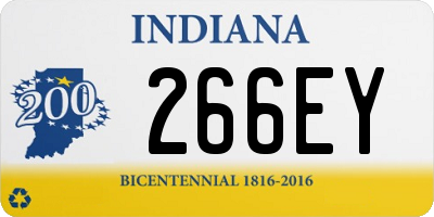 IN license plate 266EY