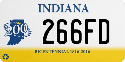 IN license plate 266FD