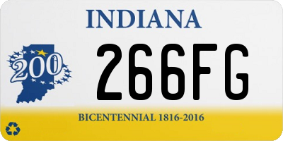IN license plate 266FG