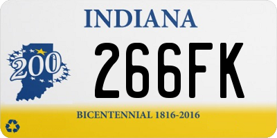 IN license plate 266FK