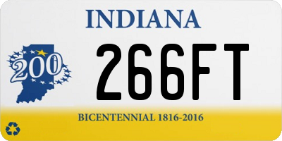 IN license plate 266FT