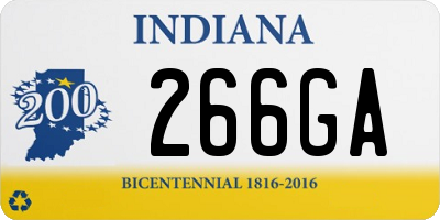 IN license plate 266GA