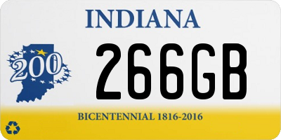 IN license plate 266GB