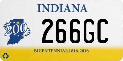 IN license plate 266GC