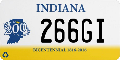 IN license plate 266GI
