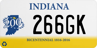 IN license plate 266GK