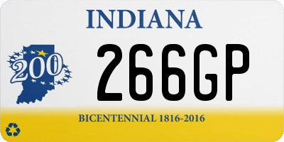 IN license plate 266GP