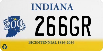 IN license plate 266GR