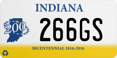 IN license plate 266GS