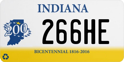 IN license plate 266HE