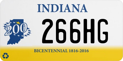 IN license plate 266HG