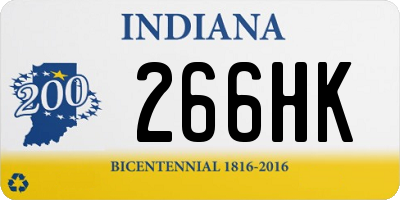 IN license plate 266HK