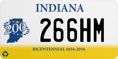 IN license plate 266HM