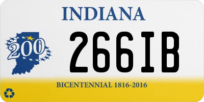 IN license plate 266IB