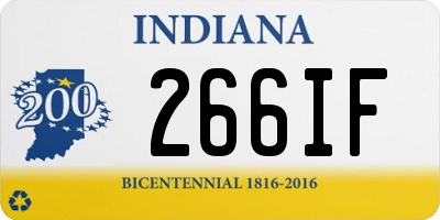 IN license plate 266IF