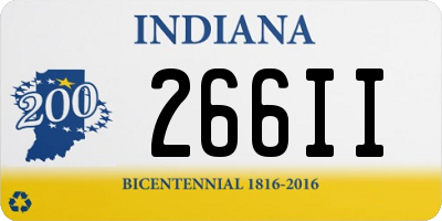 IN license plate 266II