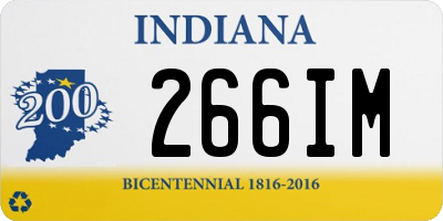 IN license plate 266IM