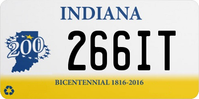 IN license plate 266IT