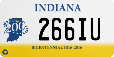 IN license plate 266IU