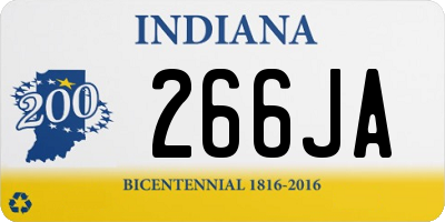 IN license plate 266JA