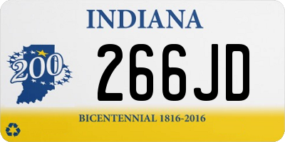 IN license plate 266JD