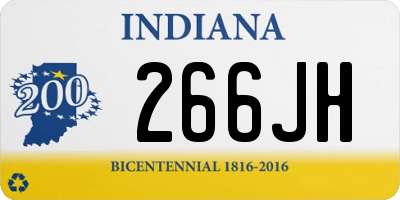 IN license plate 266JH