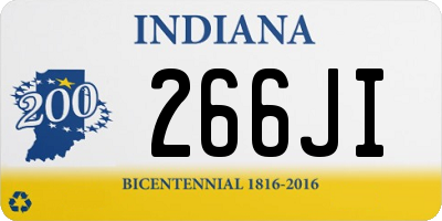 IN license plate 266JI