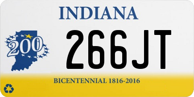 IN license plate 266JT