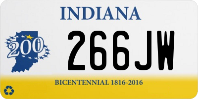 IN license plate 266JW