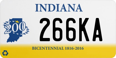 IN license plate 266KA