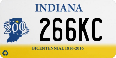 IN license plate 266KC