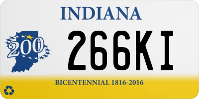 IN license plate 266KI