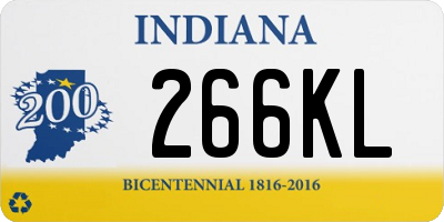 IN license plate 266KL