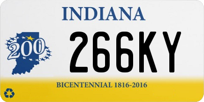 IN license plate 266KY