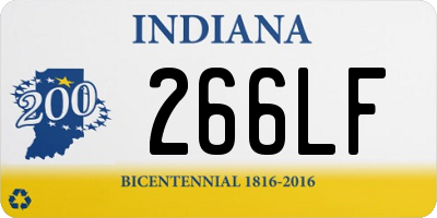 IN license plate 266LF