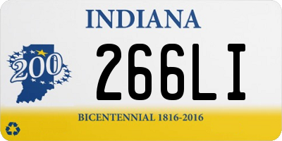 IN license plate 266LI