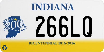 IN license plate 266LQ