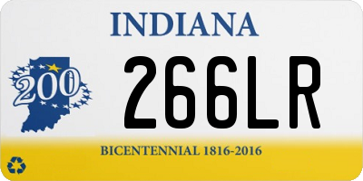 IN license plate 266LR