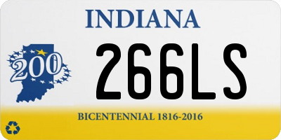 IN license plate 266LS