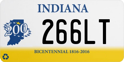 IN license plate 266LT