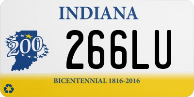 IN license plate 266LU