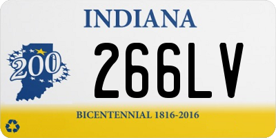 IN license plate 266LV