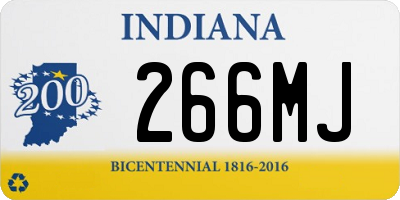 IN license plate 266MJ