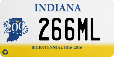 IN license plate 266ML