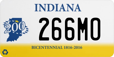 IN license plate 266MO
