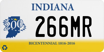 IN license plate 266MR