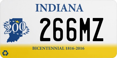 IN license plate 266MZ